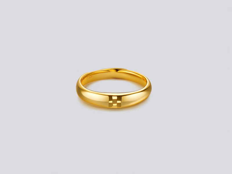 黄金男士戒指图片